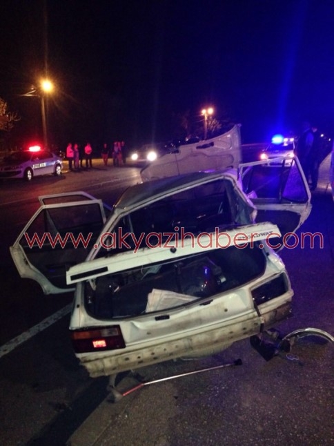 Ormanköy sapağında 2 Otomobilin karıştığı kazada 5 kişi yaralandı