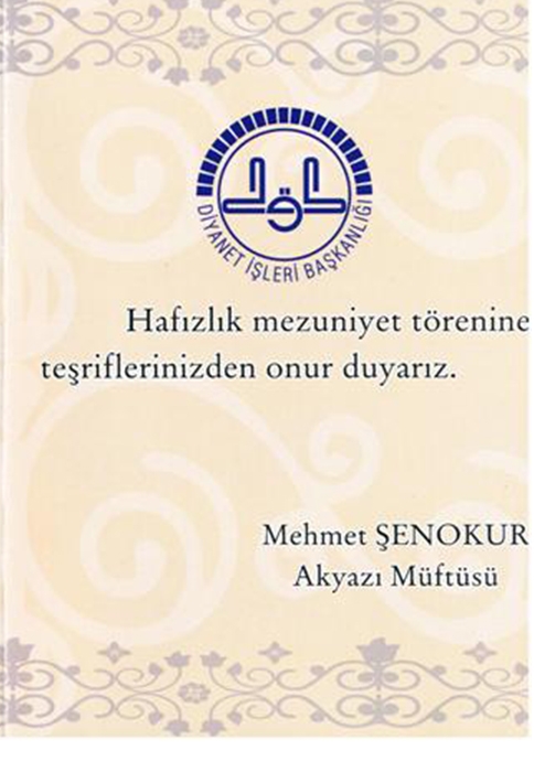 Hafızlık İcazet Merasimine davet