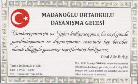 Dayanışma Gecesine Davet