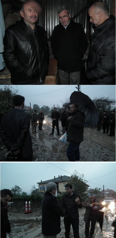 Başkan Akcan Selde Zarar Gören Yerleri İnceledi