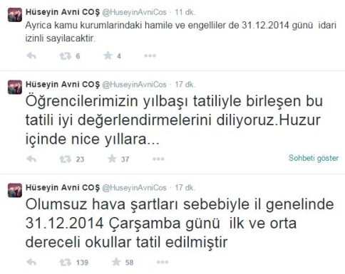 Sakarya Genelinde Tüm Okullar Tatil Edildi