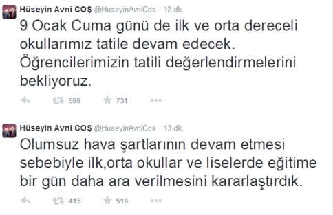 Akyazı Genelinde Okullar Tatil