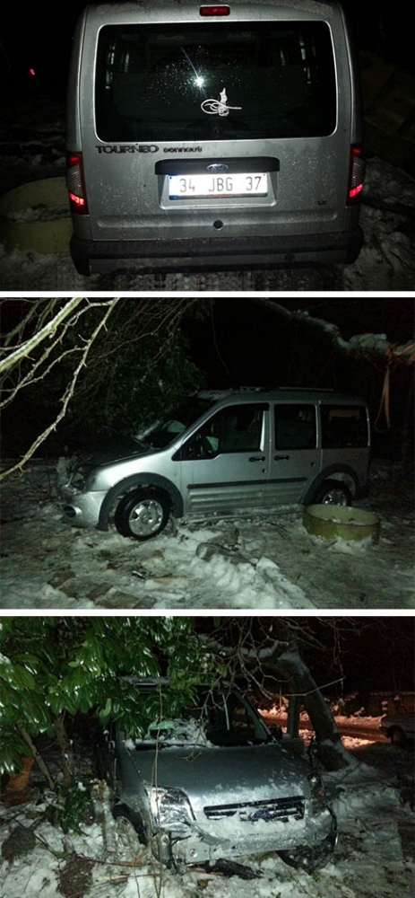 Kayan Araç Yoldan Çıktı 4 Yaralı