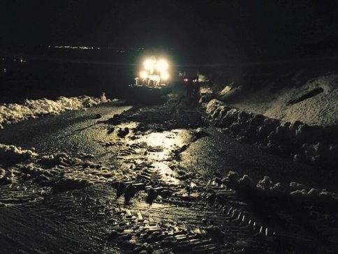 Yeniköy Yolunda Çökme Meydana Geldi