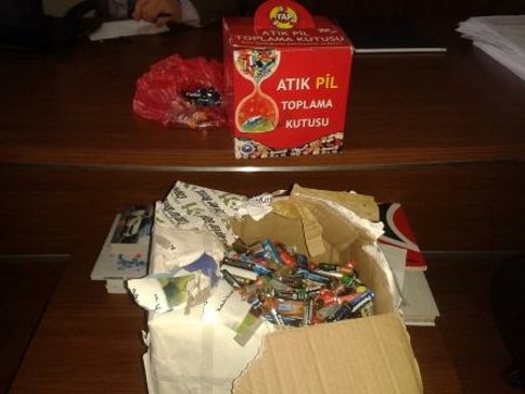 Taşburun İlk Ve Orta Okulu Atık Pil Kampanyasına Katıldı