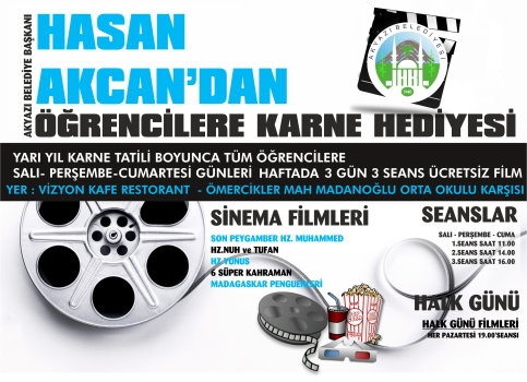 Akyazı Belediye Başkanı Hasan Akcan'dan Öğrencilere Karne Hediyesi