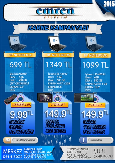 Karne Hediyeniz Emren Bilişim’den!