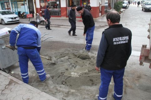 Yağcılar Caddesinde Kilitli Parke Çalışması