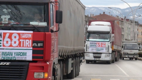 Sakarya'dan Suriye'ye 69. Yardım Tırı
