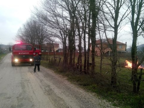 Bahçede Yakılan Ateş Paniğe Neden Oldu