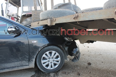 Saski Arıtma Tesisleri Önünde Trafik Kazası 2 Yaralı!