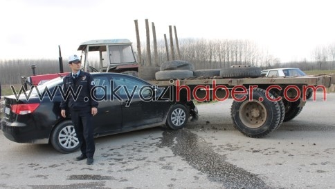 Saski Arıtma Tesisleri Önünde Trafik Kazası 2 Yaralı!