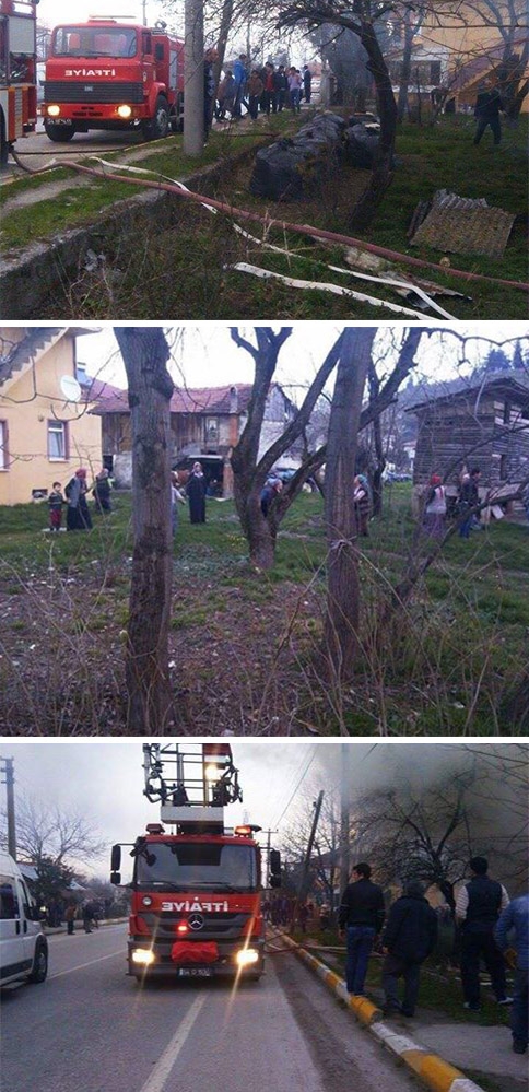 Akyazı Karaçalılık'ta Çıkan Yangın Ahır ve Samanlığı Kullanılmaz Hale Getirdi