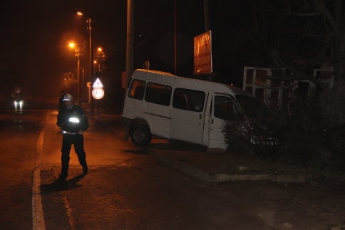 160 promill kaldırıma çıkardı 
