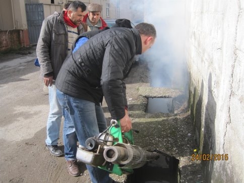 Akyazı Belediyesi Sağlık İşleri Ekiplerinden Larva Mücadelesi