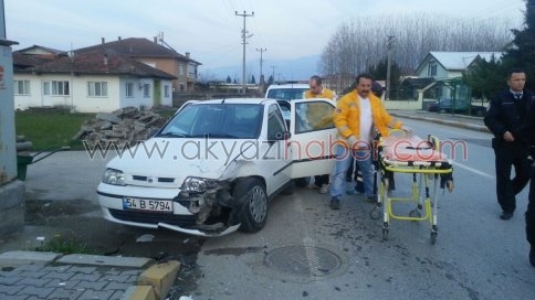 Batakköy Yolunda Kaza  3 Yaralı