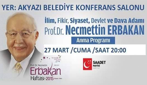 Erbakan'ı Anma Programına Davet