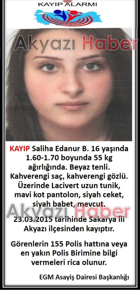 Emniyet Müdürlüğünden Kayıp Alarmı