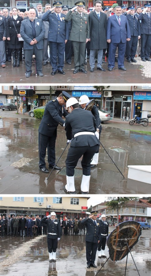 İlçe Emniyet Müdürü Murat Bal Atatürk Anıtına Çelenk Bıraktı