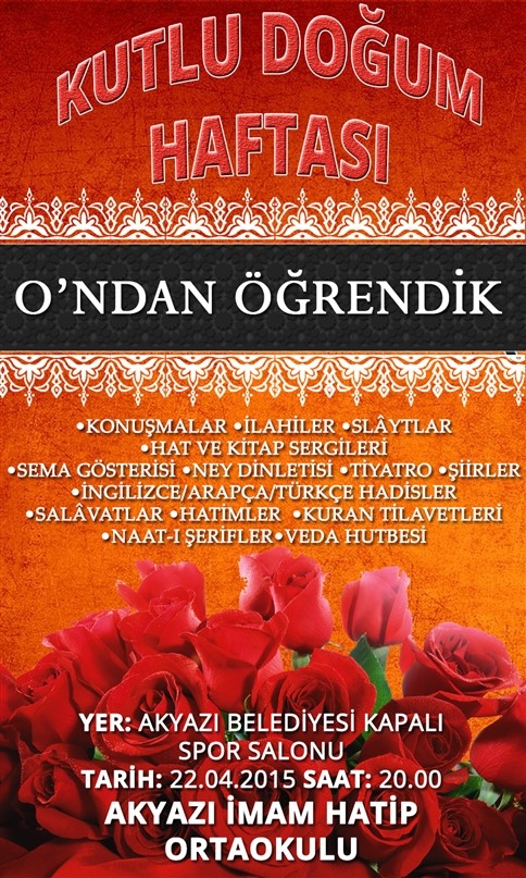 Akyazı İmam Hatip Ortaokulu’ndan “Kutlu Doğum” Etkinliği