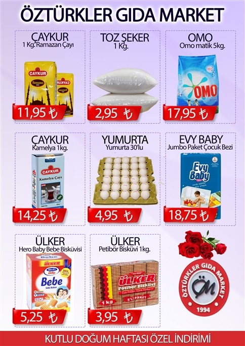 Öztürkler Market Kutlu Doğum İndirim Günleri Başladı