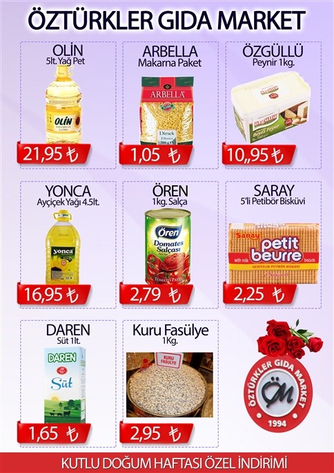 Öztürkler Market Kutlu Doğum İndirim Günleri Başladı
