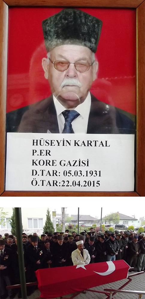 Vefat eden Kore Gazisine ASKERİ TÖREN 
