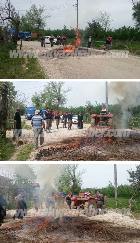 Yollarının Asfaltlanması İçin Yolu Ateşe Verdiler