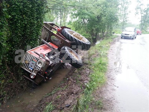 Direksiyon Hakimiyetini Kaybederek Kanala Girdi