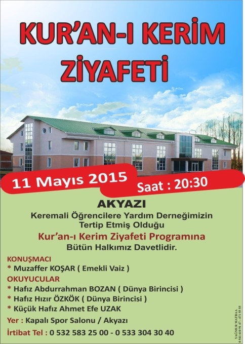 Kur'an-ı Kerim Ziyafetine Davet