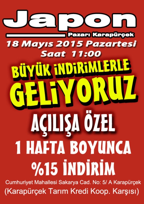 Japon Pazarı Karapürçek'te Açılıyor