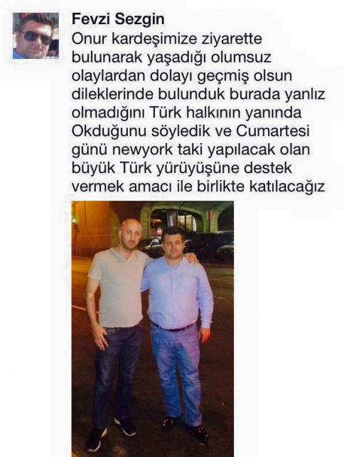 Fevzi Sezgin New York’ta Türk Yürüyüşünde