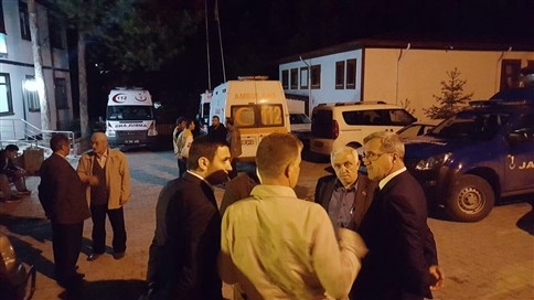 Soluğu Kaza Yerinde Aldılar