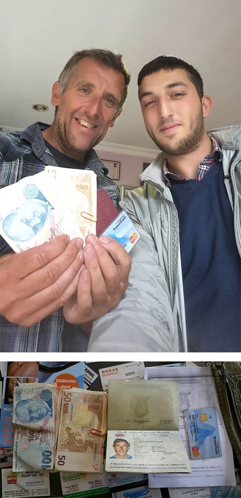 Para Dolu Cüzdanı Bulup Sahibine Teslim Etti