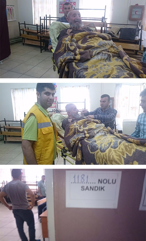 Yaşlı Amca Hastaneden Sedyeyle Oy Kullanmaya Gitti