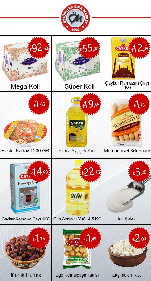Öztürkler Market İndirim Günleri Başladı !