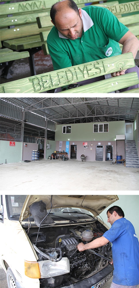 Akyazı Belediyesi Garaj Ve Bakım Atölyesinde Geniş Hizmet Alanı