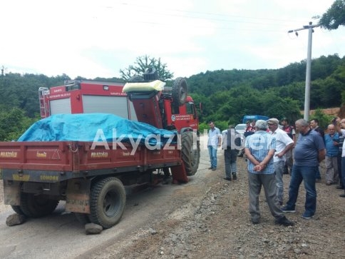 Güzlek Köyü'nde Traktör Kazası