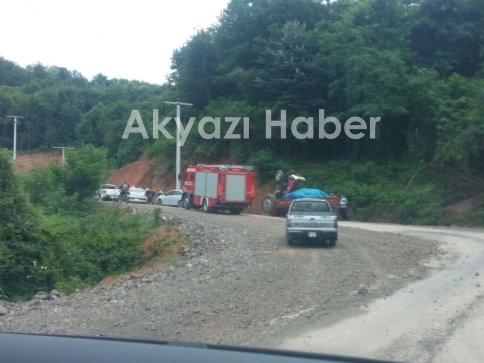 Güzlek Köyü'nde Traktör Kazası