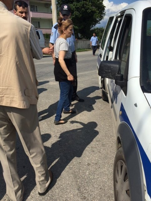 Bayan Sürücü Motosiklete Çarptı