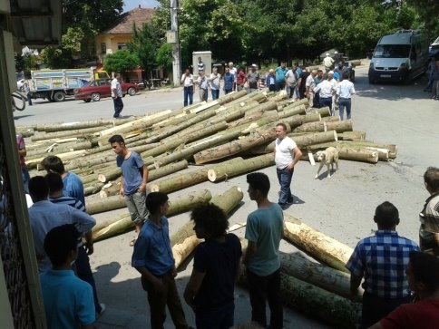 Tomruk Yüklü Traktörün Dingili Kırıldı