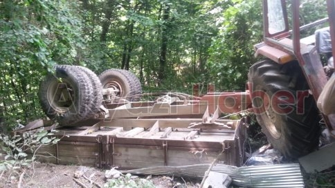 Kayabaşı'nda Traktör Devrildi