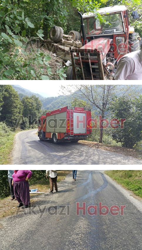 Kayabaşı'nda Traktör Devrildi