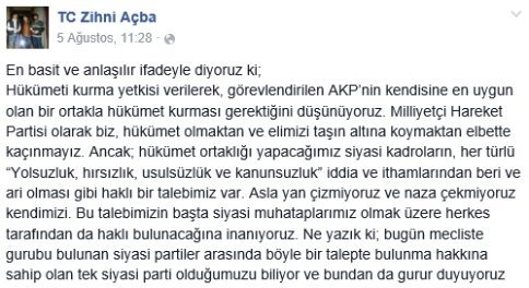 MHP Sakarya Milletvekili Zihni Açba Ne Demek İstiyor! 