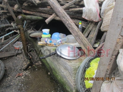 Evden Kepçeyle Çöp Çıkartıldı