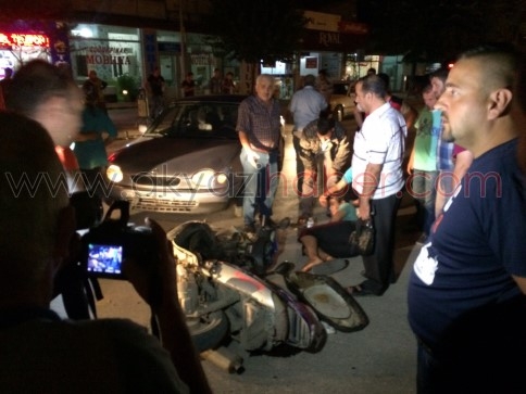 Otomobil Motosiklete Çarptı: 1 Yaralı