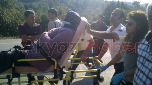 Dokurcun’da Otomobil Şarampole Uçtu