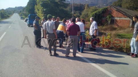 Dokurcun’da Otomobil Şarampole Uçtu