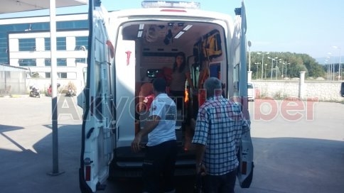 Dokurcun’da Otomobil Şarampole Uçtu