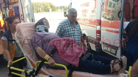 Dokurcun’da Otomobil Şarampole Uçtu